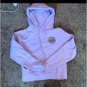 Santa Cruz Skateboards Sweaters | Super Cute Light Purple Santa Cruz Hoodie